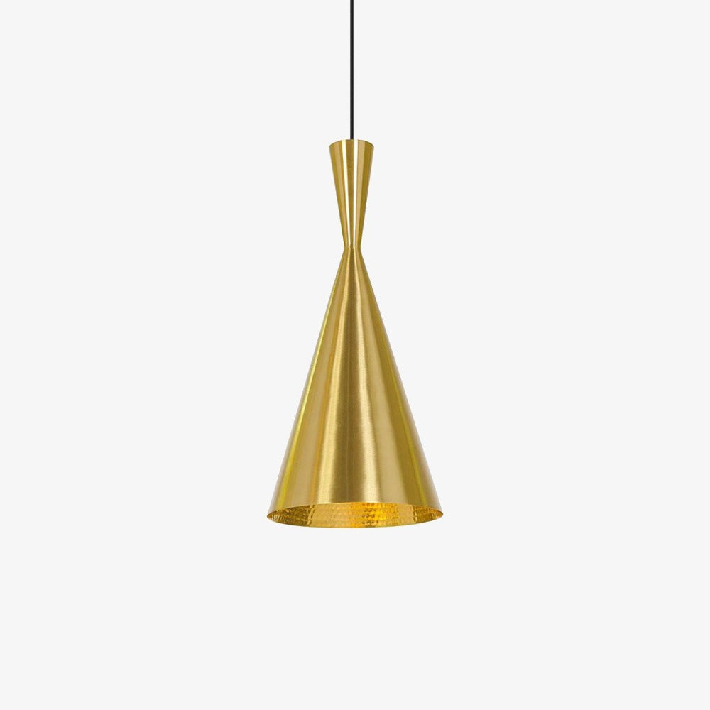 Suspension Design Doré Aluminium