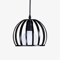 Suspension ronde vintage en cage (noir ou blanc)