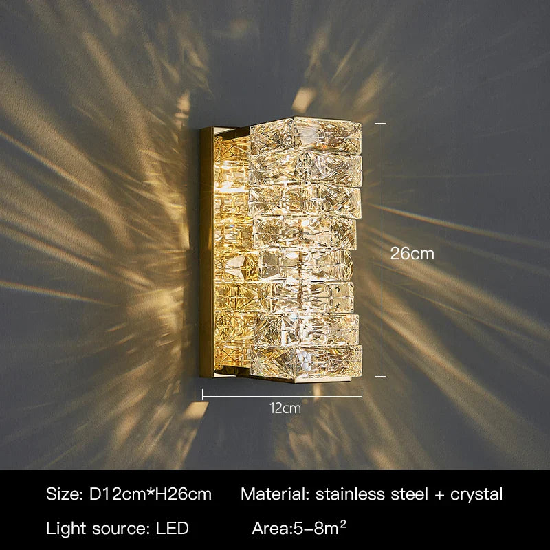 Applique Murale LED en Cristal pour une Décoration Intérieure Moderne