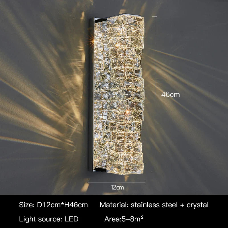 Applique Murale LED en Cristal pour une Décoration Intérieure Moderne