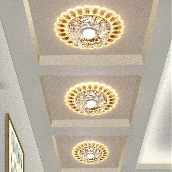 Plafonnier LED en Cristal Moderne pour Couloir, Allée et Porche