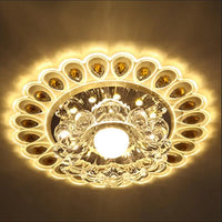 Plafonnier LED en Cristal Moderne pour Couloir, Allée et Porche