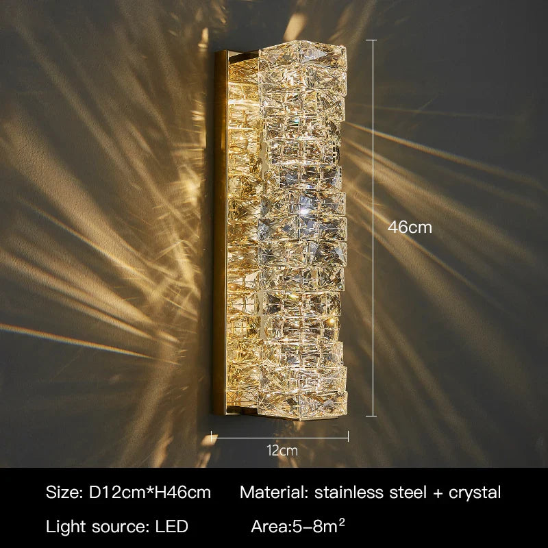Applique Murale LED en Cristal pour une Décoration Intérieure Moderne