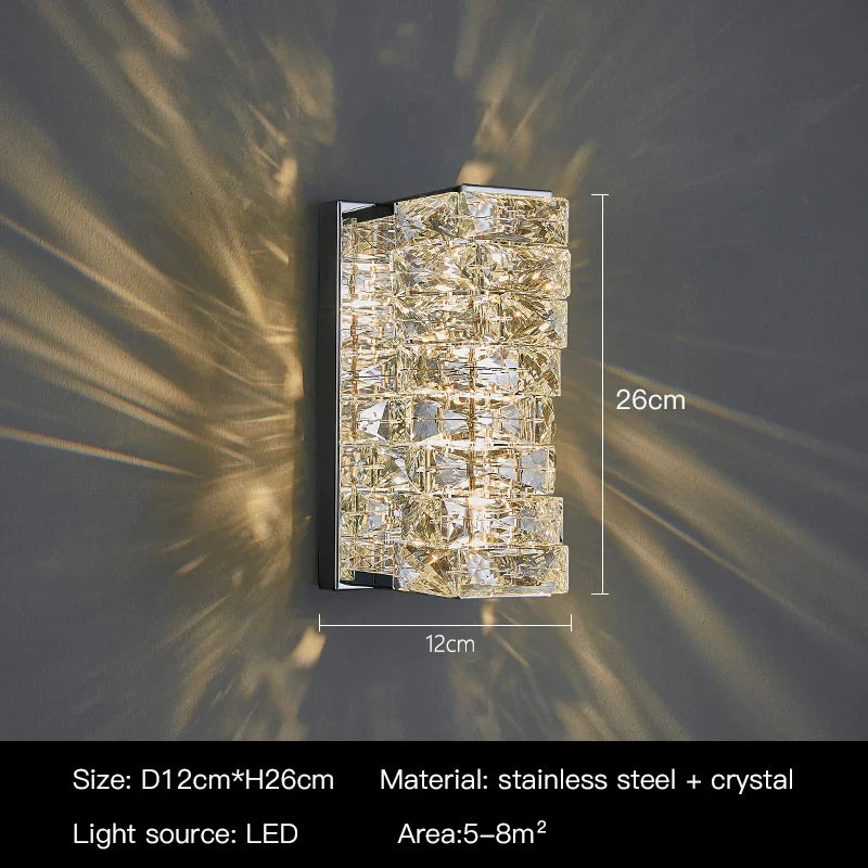 Applique Murale LED en Cristal pour une Décoration Intérieure Moderne