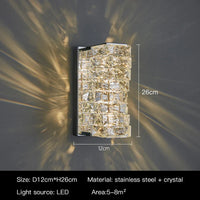 Applique Murale LED en Cristal pour une Décoration Intérieure Moderne