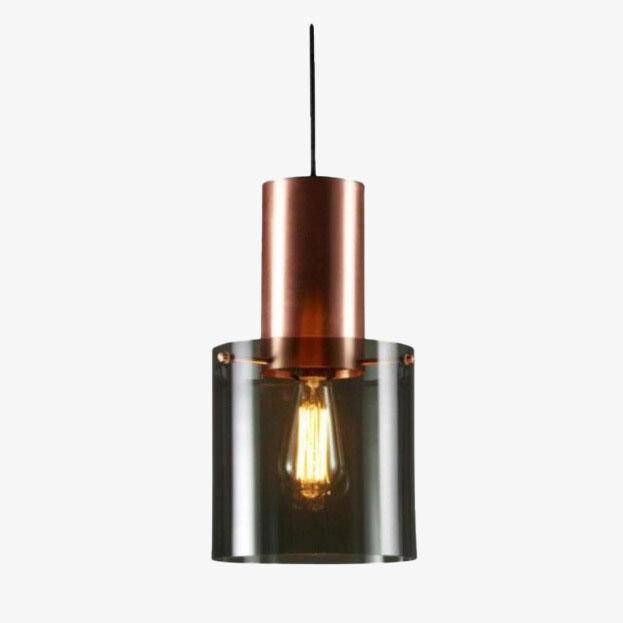 Suspension LED Loft en verre cylindrique