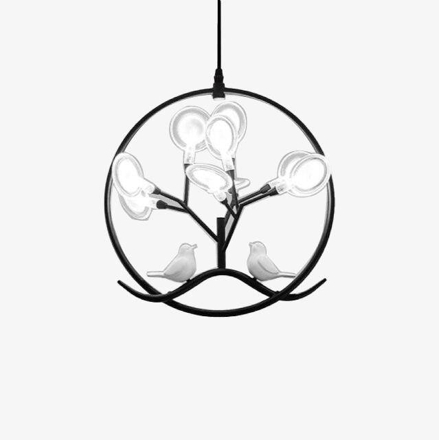 Suspension LED Luxe en branches dorées