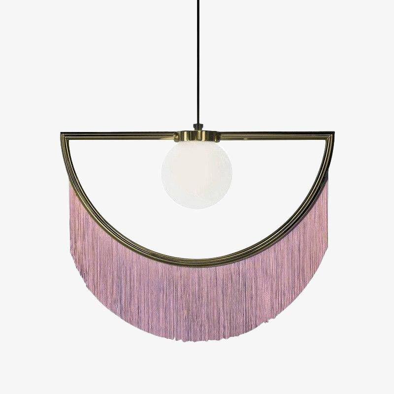 Suspension LED Métal et Pendentif Coloré