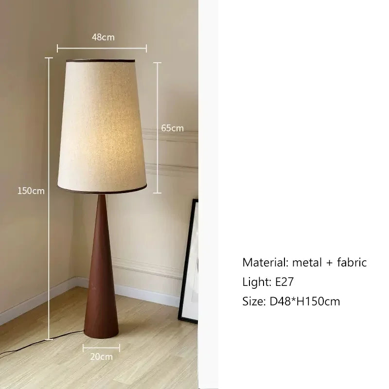 Lampadaire scandinave abat-jour en tissu