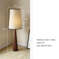Lampadaire scandinave abat-jour en tissu