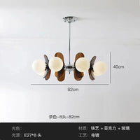 Acrylic Bean-Shaped Suspension | Marco Lucetti Marron 8 têtes / Blanc froid