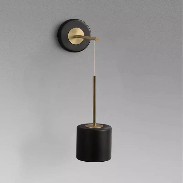 Aisilan® - Appliques murales suspendues de luxe noires et dorées, 5W LED, idéales pour chambre à coucher et étude. | Marco Lucetti