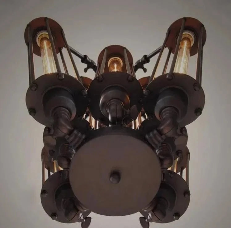 Ampoules Edison : Lustres et Suspensions Art déco, Noir Moderne, Grandes Lampes Créatives | Marco Lucetti