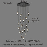 Anneau de suspension ovale en forme d'ovale | Marco Lucetti 18 têtes / Lumière chaude