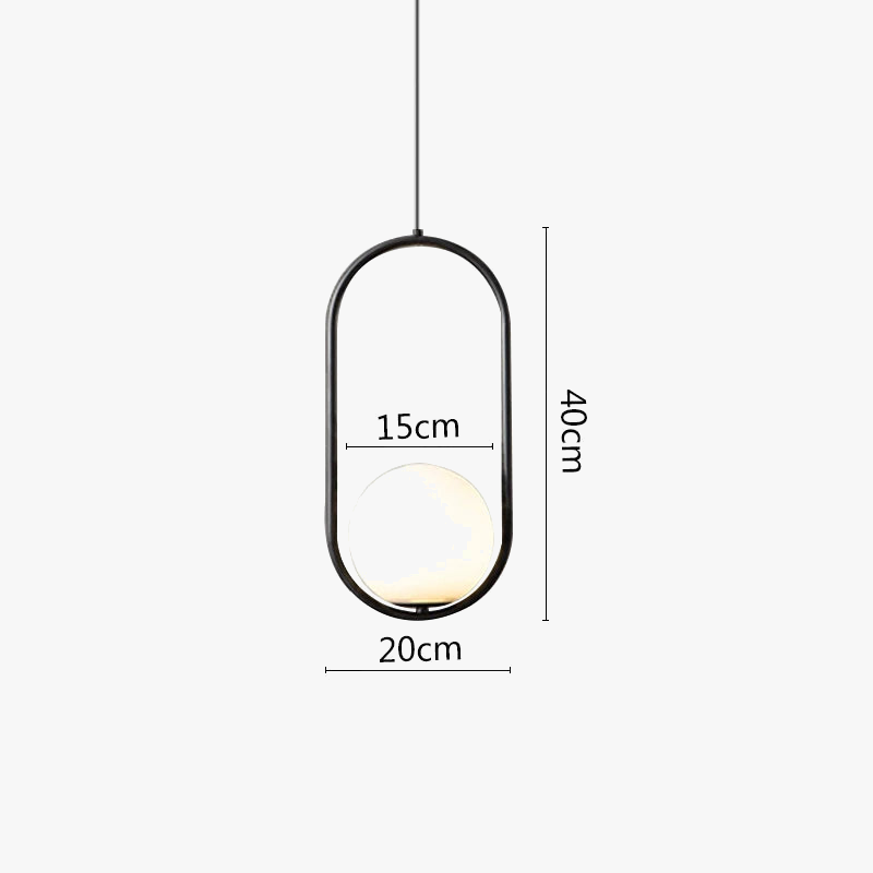 Suspension LED Noir Métal