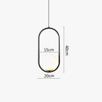 Suspension LED Noir Métal