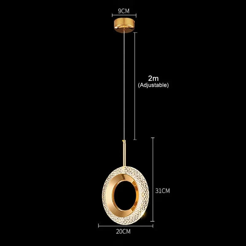 Anneau Nordique - Lampe Suspension LED pour Décoration Intérieure - Chambre Moderne | Marco Lucetti Rond - 1 tête / Blanc froid