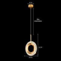 Anneau Nordique - Lampe Suspension LED pour Décoration Intérieure - Chambre Moderne | Marco Lucetti Rond - 1 tête / Blanc froid