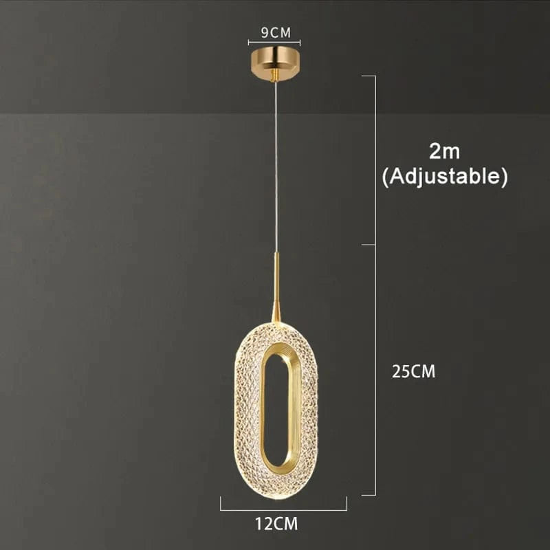 Anneau Nordique - Lampe Suspension LED pour Décoration Intérieure - Chambre Moderne | Marco Lucetti Tête Ellipse-1 / Blanc froid
