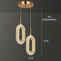 Anneau Nordique - Lampe Suspension LED pour Décoration Intérieure - Chambre Moderne | Marco Lucetti Tête Ellipse-2 / Blanc froid