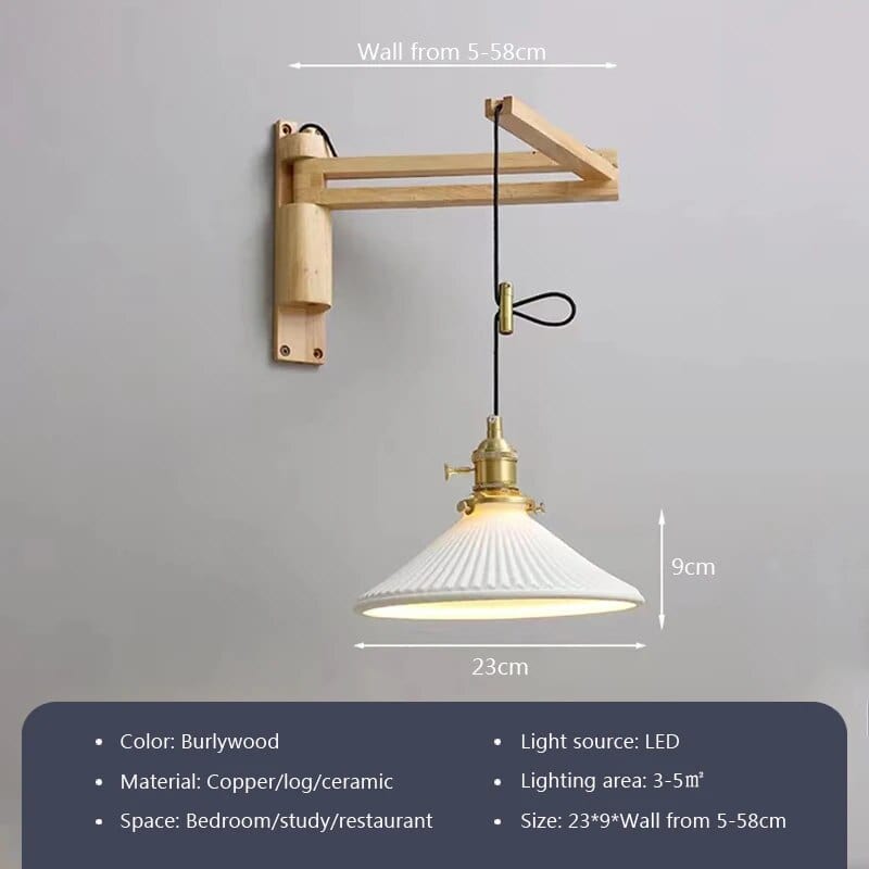 Applique bois nordique télescopique pivotable | Marco Lucetti