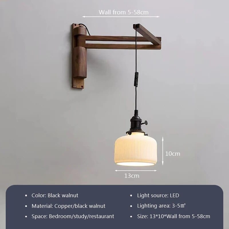 Applique bois nordique télescopique pivotable | Marco Lucetti L