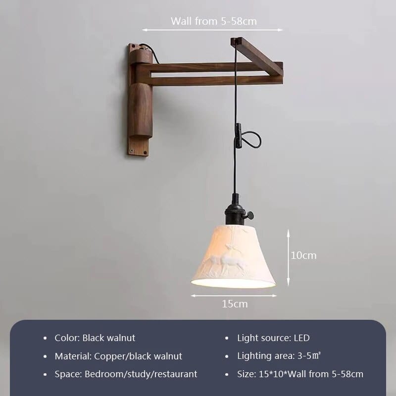 Applique bois nordique télescopique pivotable | Marco Lucetti M