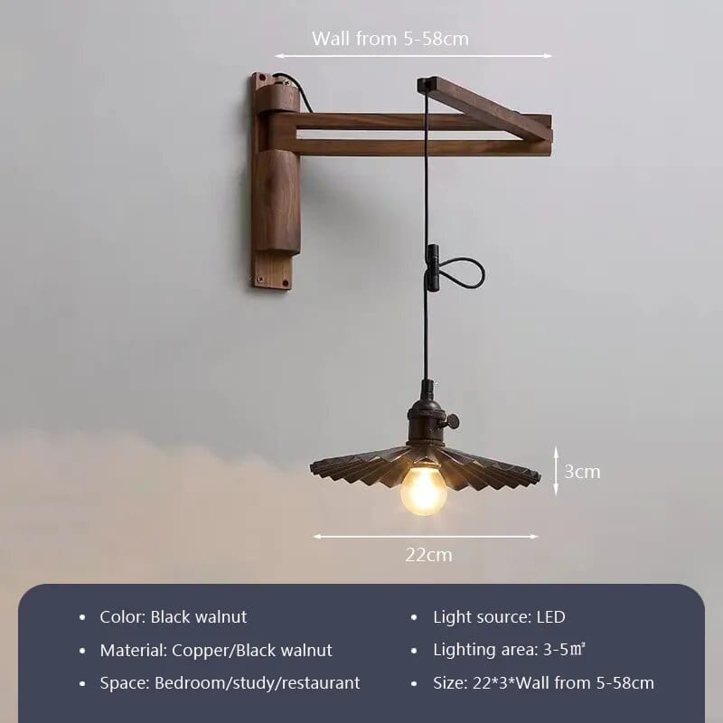 Applique bois nordique télescopique pivotable | Marco Lucetti O