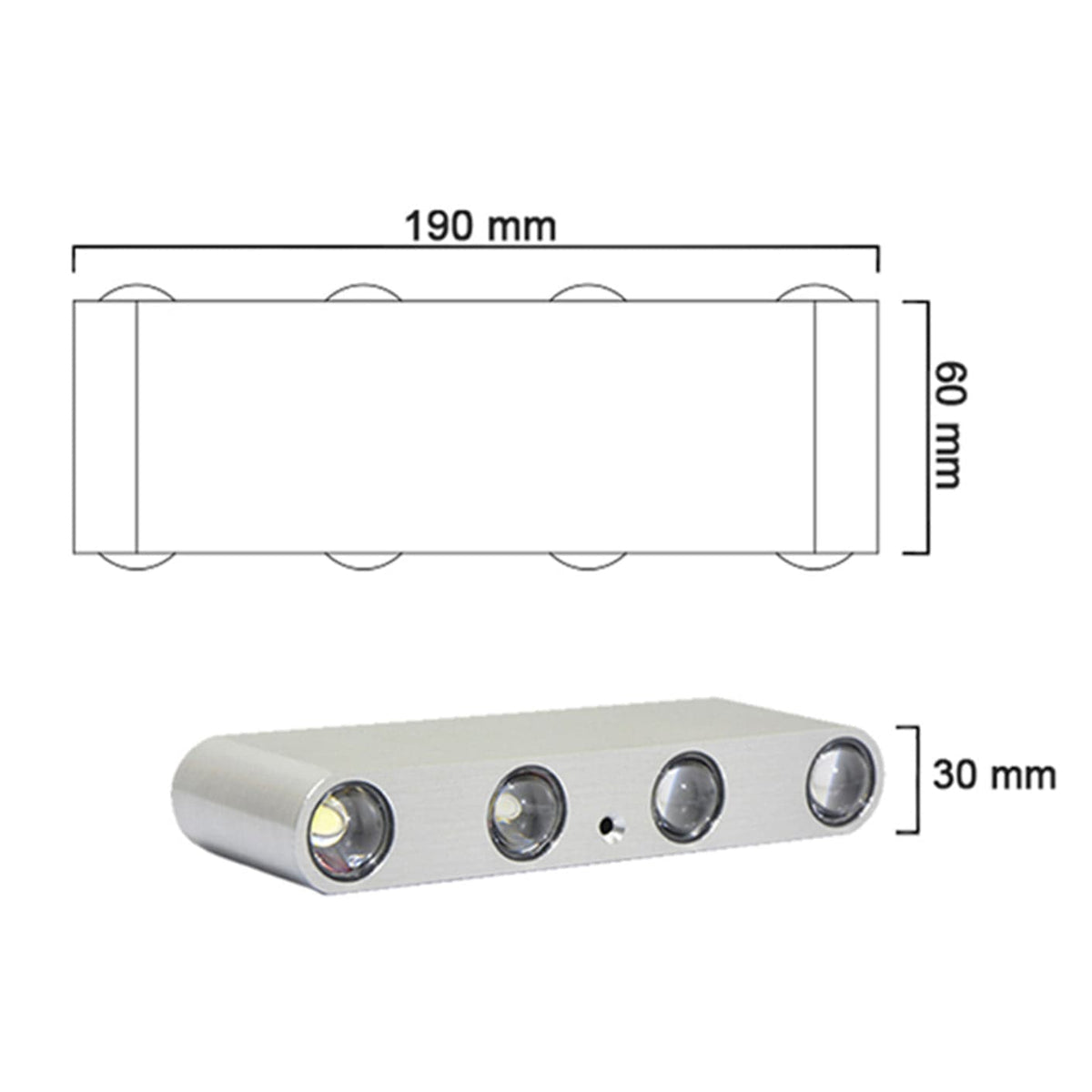 Applique Chromée à LED Multicolore | Marco Lucetti