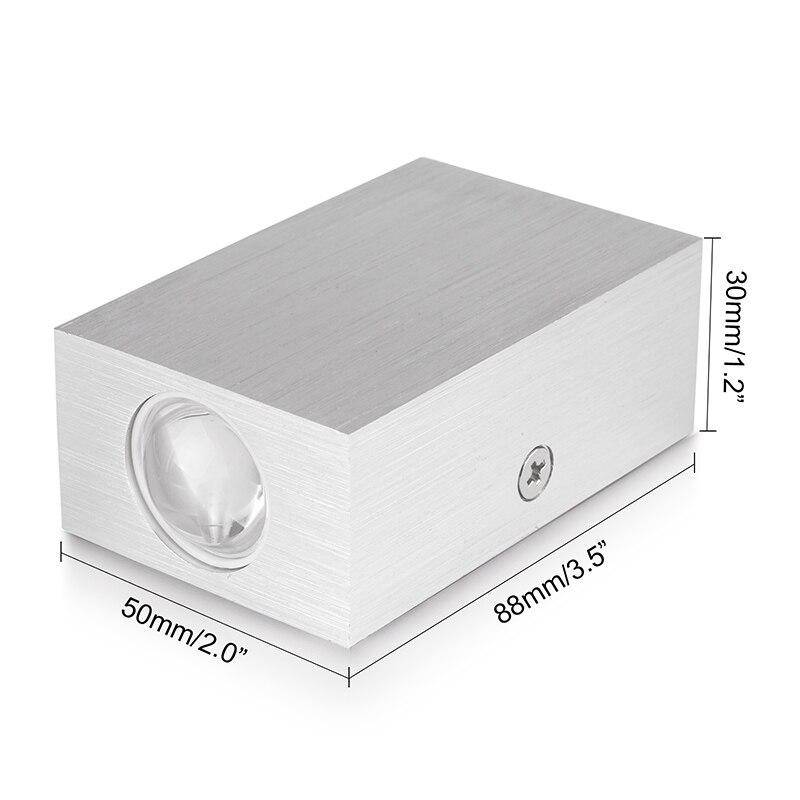 Applique chromée rectangulaire LED Double Down | Marco Lucetti