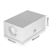 Applique chromée rectangulaire LED Double Down | Marco Lucetti