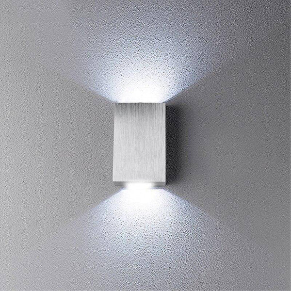 Applique chromée rectangulaire LED Double Down | Marco Lucetti