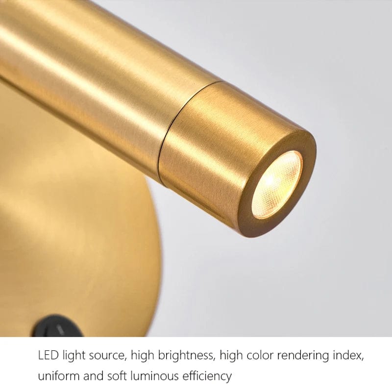 Applique de chevet nordique avec spot intégré et interrupteur | Marco Lucetti