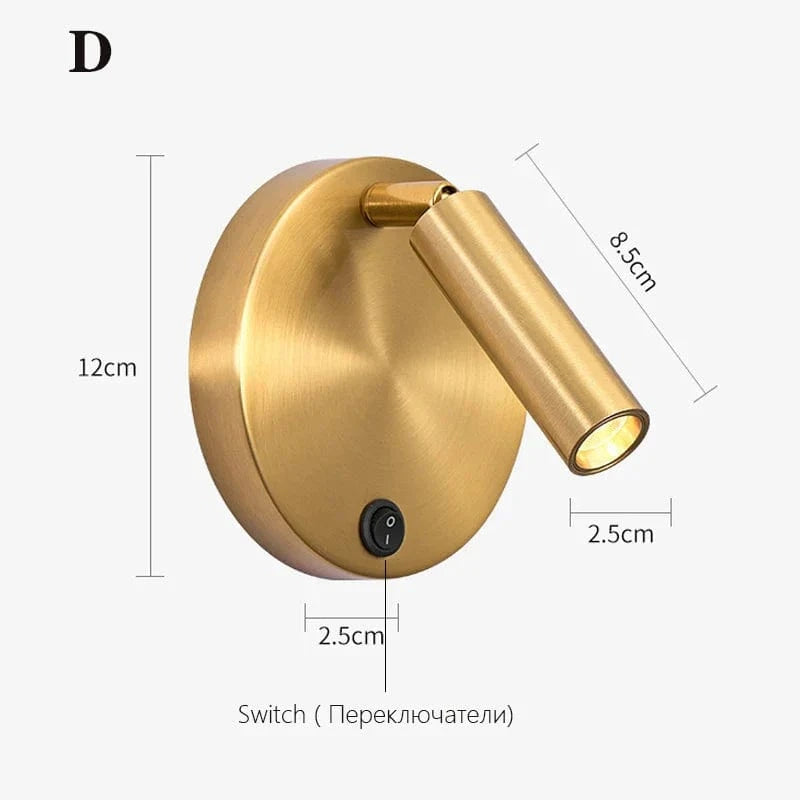 Applique de chevet nordique avec spot intégré et interrupteur | Marco Lucetti D / Blanc chaud (2700-3500K)
