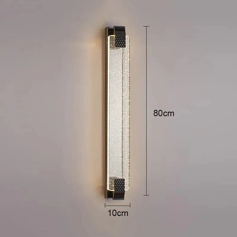 Applique de Luxe Moderne Or Noir 110-220V | Marco Lucetti Noire / 80 cm