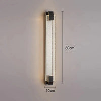 Applique de Luxe Moderne Or Noir 110-220V | Marco Lucetti Noire / 80 cm