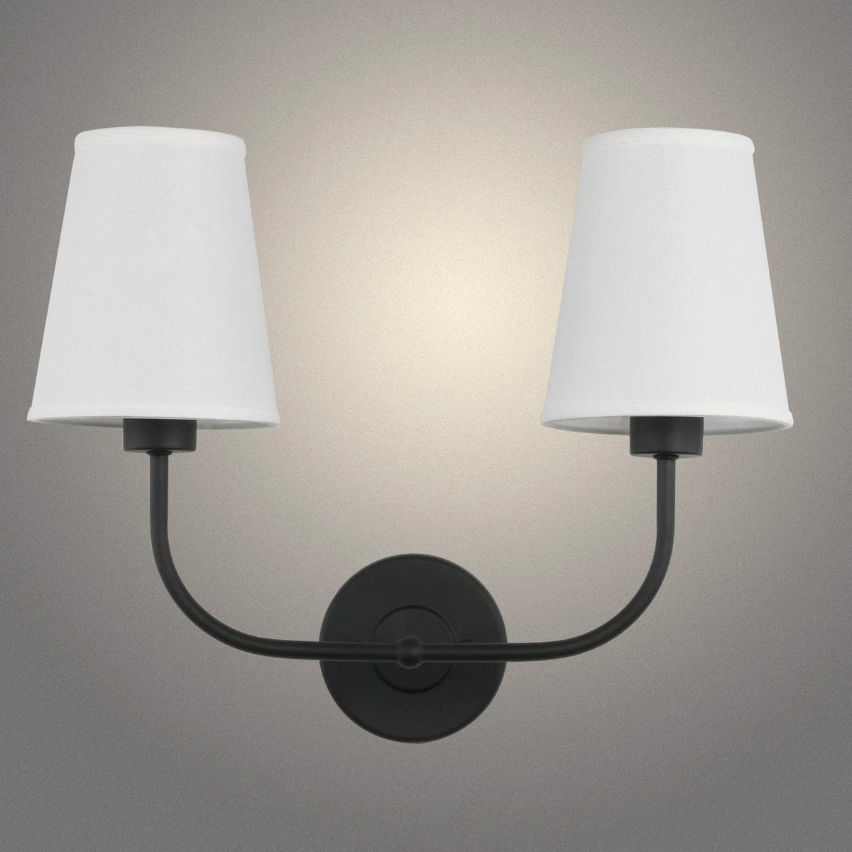 Applique Double Vintage avec Entonnoir Évasé et Abat-jour en Lin - Édition Spéciale | Marco Lucetti