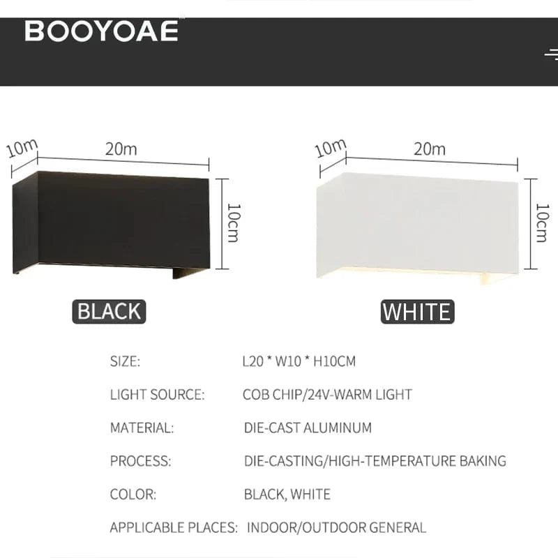 Applique extérieure étanche IP54 en aluminium - Design cuboïde ajustable - Éclairage mural esthétique | Marco Lucetti