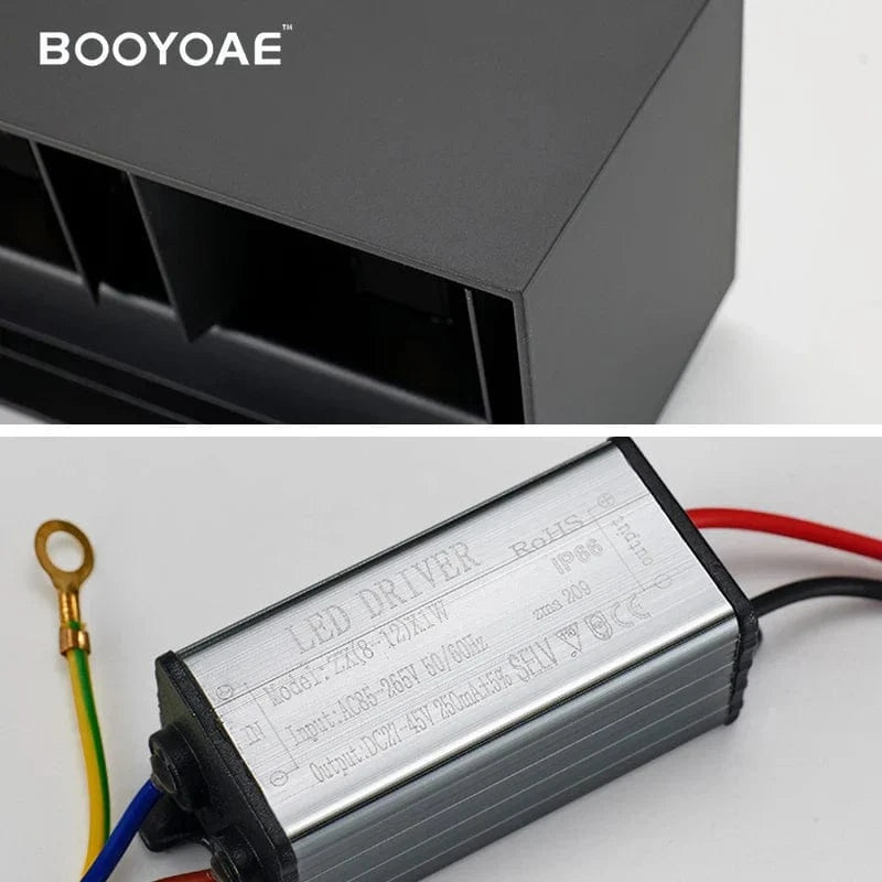 Applique extérieure étanche IP54 en aluminium - Design cuboïde ajustable - Éclairage mural esthétique | Marco Lucetti