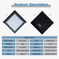 Applique Extérieure Étanche Noir et Blanc Chaud en Aluminium | Marco Lucetti