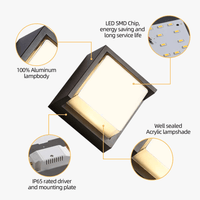 Applique Extérieure Étanche Noir et Blanc Chaud en Aluminium | Marco Lucetti