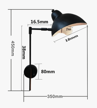 Applique industrielle pliante télescopique simple Made in USA | Marco Lucetti