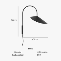 Applique Intérieur Veilleuse Noire | Marco Lucetti Noire H50cm / Lumière chaude