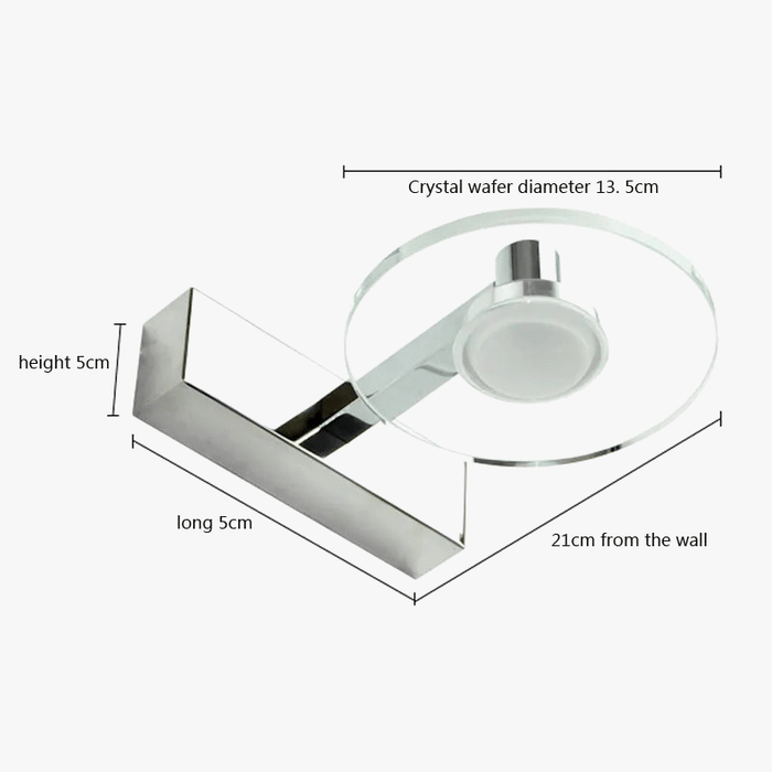 Applique LED Acrylique Miroir Anti-Buée 5W - Salle de Bain | Marco Lucetti