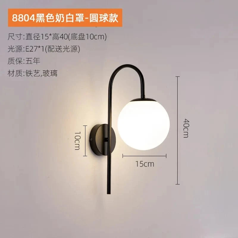 Applique LED Boule Créative | Marco Lucetti Noir