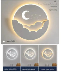Applique LED Créative Nuage Étoiles Lune pour Chambre Enfants | Marco Lucetti