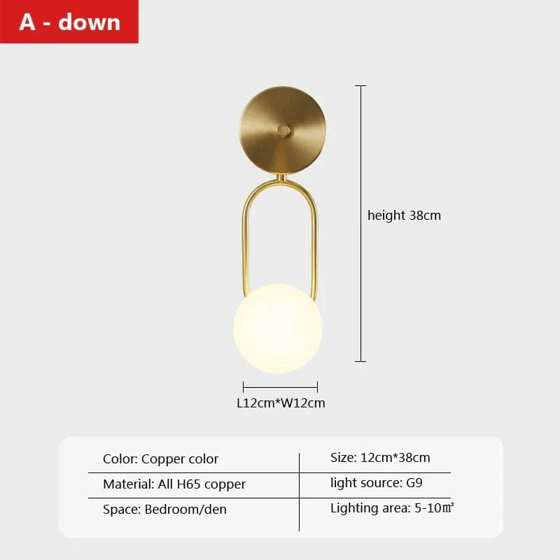 Applique LED Cuivre Nordique Moderne | Marco Lucetti Un duvet