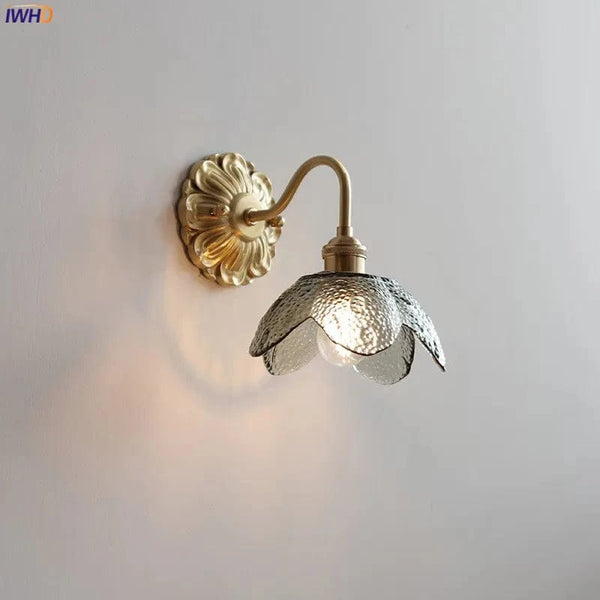 Applique LED Cuivre Verre Gris Fumé Modernité | Marco Lucetti