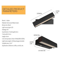 Applique LED en bois ajustable | Marco Lucetti