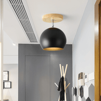 Applique LED en bois avec boule métallique ajustable | Marco Lucetti